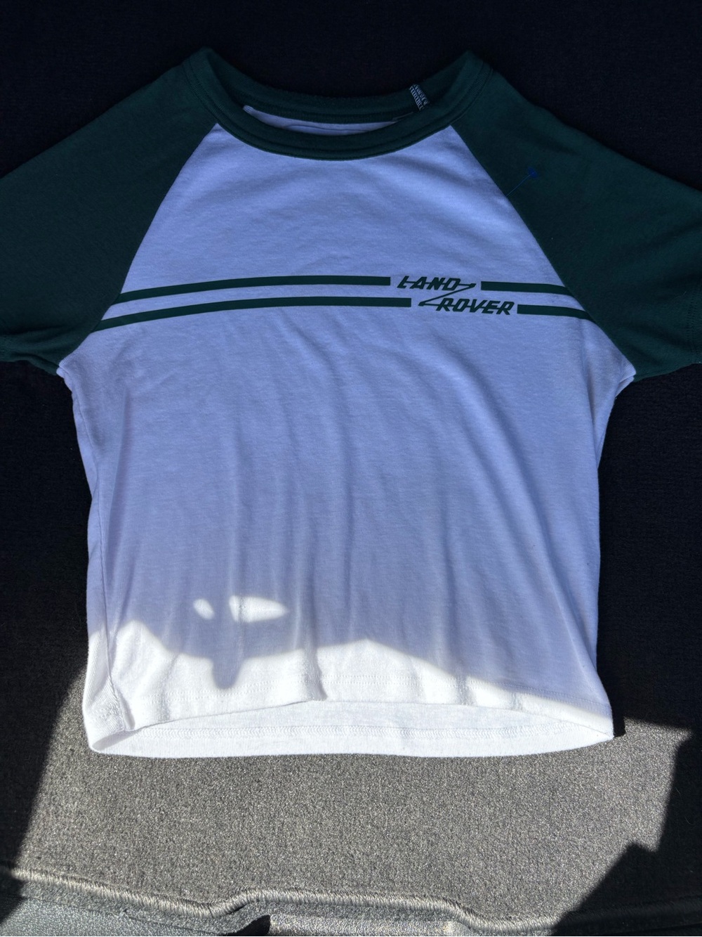 PacSun White & Dark Green Raglan Land Rover Tee